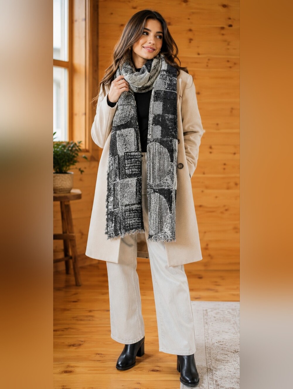 Wilfred Haus Party Wool Blanket Scarf